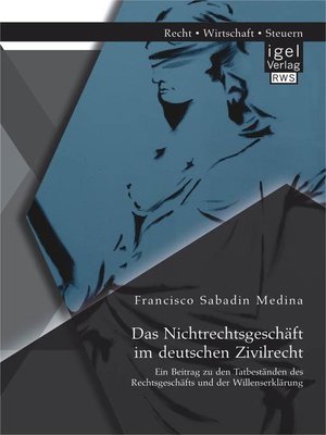 cover image of Das Nichtrechtsgeschäft im deutschen Zivilrecht